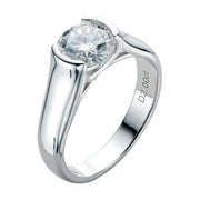 Anillo Unisex Plata 925 Incrustaciones Diamante 2 Quilates
