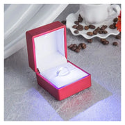 Caja Anillo O Aretes Caja De Almacenamiento Joyero C/luz Led