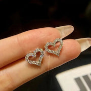 Aretes Corazón Forma Mujer Moissanita 6.5mm 1.5ct Plata 925.