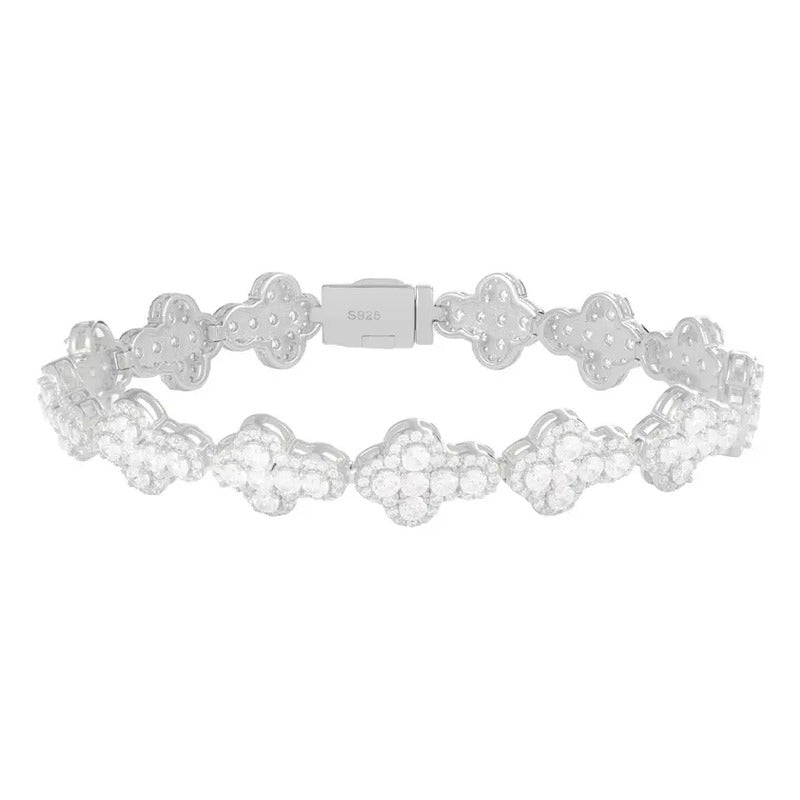 Pulso Esclava Diamante De Laboratorio Hombre 10mm Ice Box Plateado 19.05 Cm 19 Cm