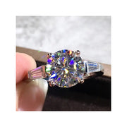 Anillo De Moissanita - Certificado 4.3ct - 3 Piedras D Vvs1