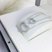 Dije De Corazon Para Mujer Plata 925 Moissanita 2.5 Kilates. Plateado