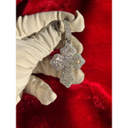 Dije De Cruz Baguette 5 Ct. Hombre Plata 925 Diamond Tester. Plateado