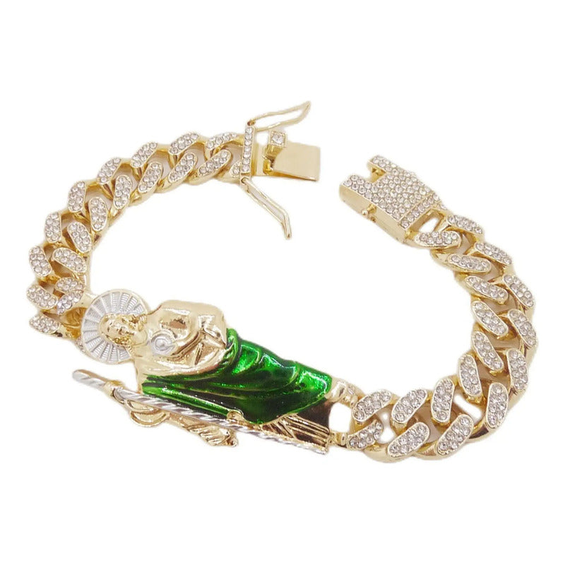 Esclava San Judas Tadeo Oro Laminado Acero Quirúrgico