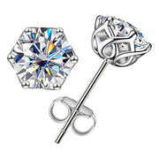 Aretes 4 Ct Moissanita C/ Certificado Plata 925 Vvs1 Color D
