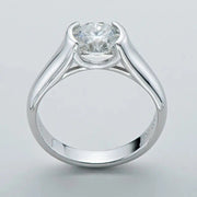 Anillo Unisex Plata 925 Incrustaciones Diamante 2 Quilates