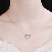 Dije De Corazon Para Mujer Plata 925 Moissanita 2.5 Kilates. Plateado