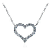 Dije De Corazon Para Mujer Plata 925 Moissanita 2.5 Kilates. Plateado