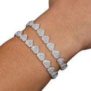 Esclava Corazón Diamante De Laboratorio 28 Ct- Plata Ley 925