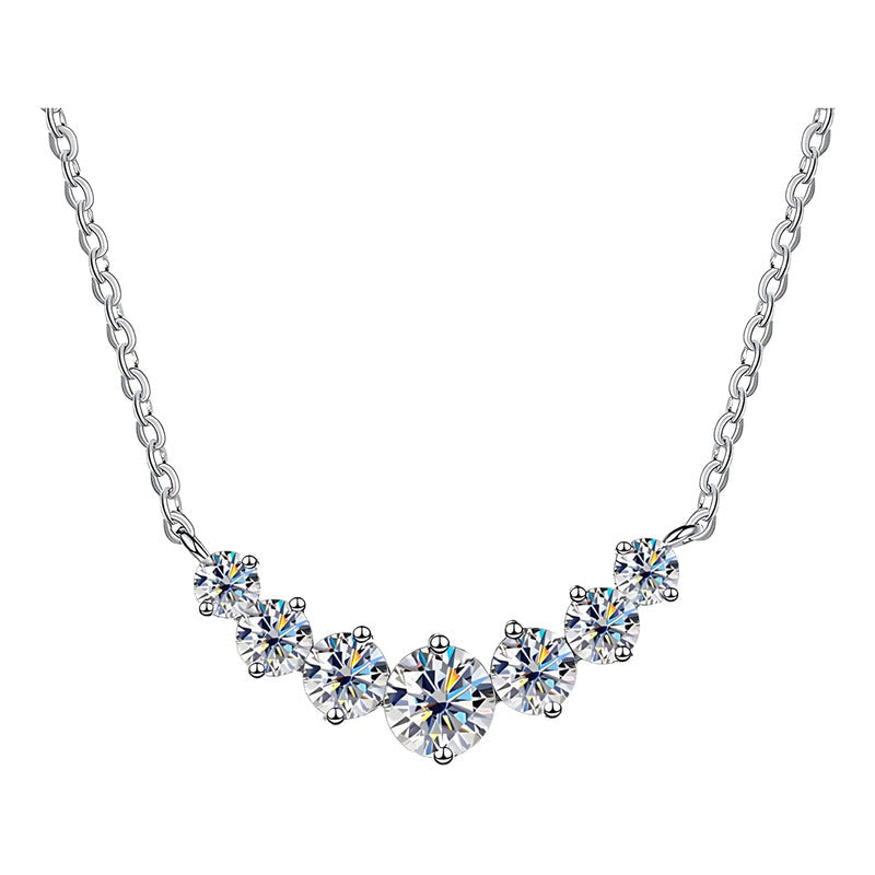 Collar De Moissanita 5 Ct. C/ Certificado Plata Ley 925 Vvs1 Plateado
