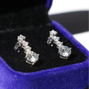 Aretes De Moissanita De 2.8ct-plata 925 C/ Certificado Gra