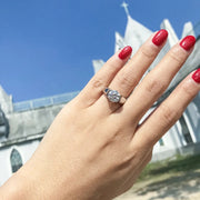 Anillo Unisex Plata 925 Incrustaciones Diamante 2 Quilates