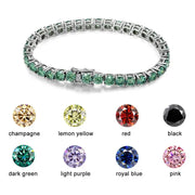 Esclava Plata 925 Italiana Moissanita 17 Quilates-oro 18k