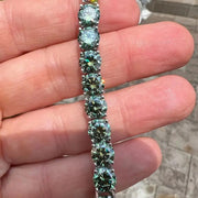 Esclava Plata 925 Italiana Moissanita 17 Quilates-oro 18k
