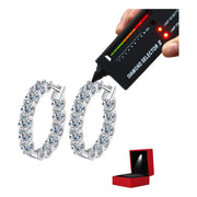 Aretes Arracadas 2.6 Ct Diamante De Lab Moissanite Plata 925 Plateado