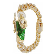 Esclava San Judas Tadeo Oro Laminado Acero Quirúrgico