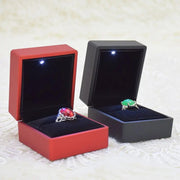 Caja Anillo O Aretes Caja De Almacenamiento Joyero C/luz Led