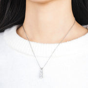 Dije Cruz De Plata 925 Lujo Con Moissanita 5ct Vvs C/gra. Plateado