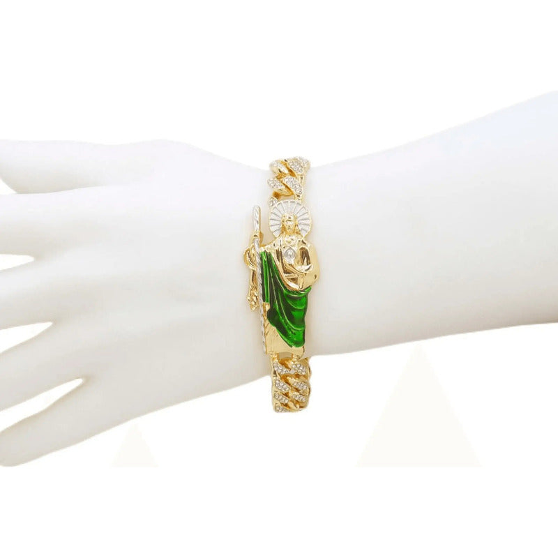 Esclava San Judas Tadeo Oro Laminado Acero Quirúrgico