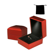 Caja Anillo O Aretes Caja De Almacenamiento Joyero C/luz Led