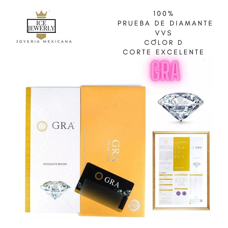 Anillo De Boda 11 Ct (quilates) Plata 925- Moissanitas Gra
