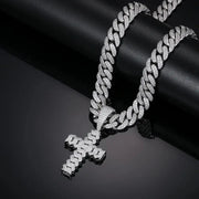 Dije Cruz De Plata 925 Lujo Con Moissanita 5ct Vvs C/gra.