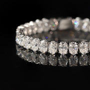 Pulso Oval Moissanite Plata 925 Hombre 10mm 15 Ct. Ice Box.