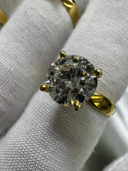 Anillo de Boda Oro 14K + 2.0 Ct. Diamante IGI VVS1 Color D