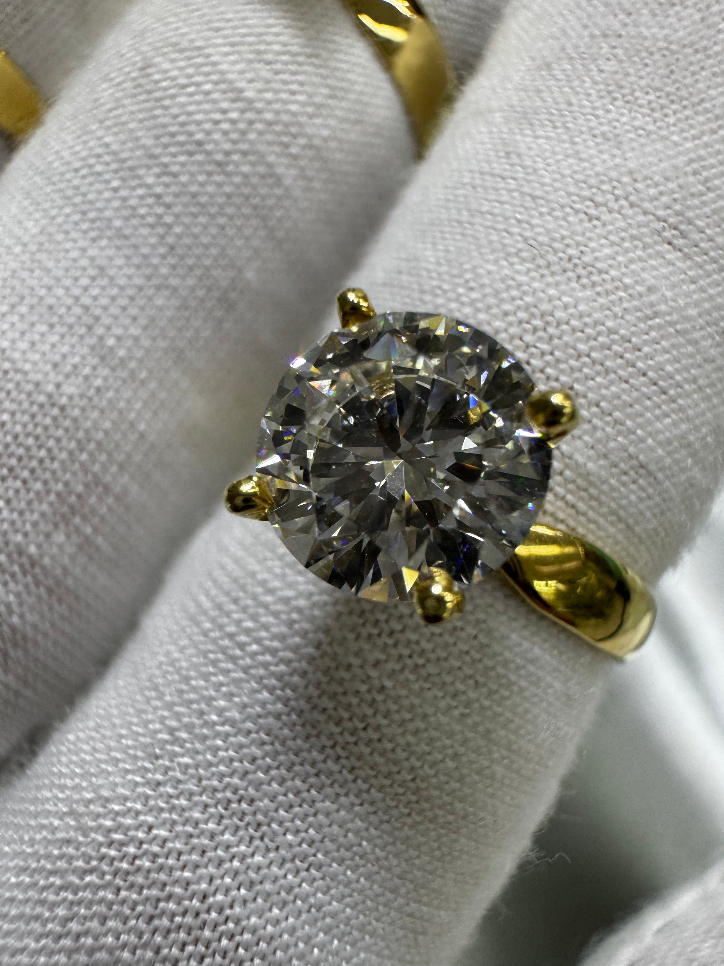 Anillo de Boda Oro 14K + 2.0 Ct. Diamante IGI VVS1 Color D