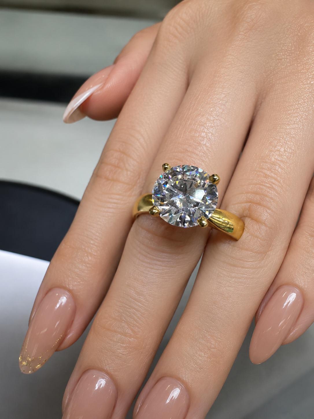 Anillo de Boda Oro 14K + 2.0 Ct. Diamante IGI VVS1 Color D